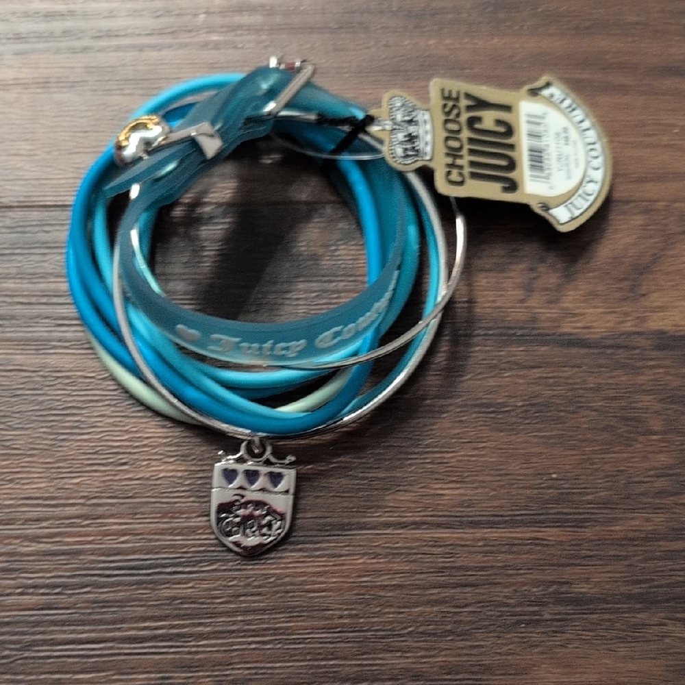 Juicy Couture Turquoise Multi-Strand Charm Wrap Bracelet